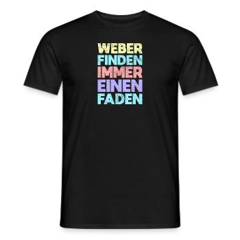 Weber Finden Immer Einen Faden - Männer T-Shirt - Schwarz - Vorne - AI Model Male 178 light (178cm)