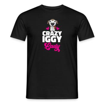 Lévrier italien Greyhound Chiens - T-shirt homme - noir - Devant - AI Model Male 178 light (178cm)