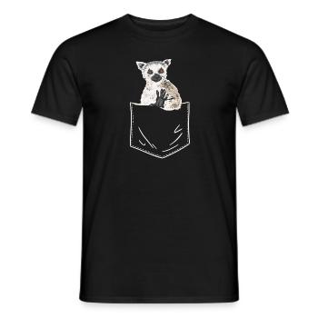 Lemur Catta Ring-tailed lemur - Men's T-Shirt - black - Front - AI Model Male 178 light (178cm)