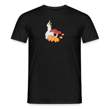 Cockatoo Autumn Bird Birdwatcher Halloween - Men's T-Shirt - black - Front - AI Model Male 178 light (178cm)