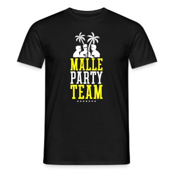Malle Party Team Urlaub Mallorca - Männer T-Shirt - Schwarz - Vorne - AI Model Male 178 light (178cm)