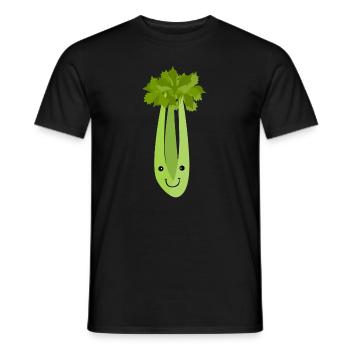 Sellerie bringt mich zum Lächeln Gemüse Lauch - Männer T-Shirt - Schwarz - Vorne - AI Model Male 178 light (178cm)