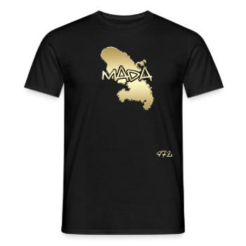 Mada Karte von Martinique 972 Karibische Antillen - Männer T-Shirt - Schwarz - Vorne - AI Model Male 178 light (178cm)