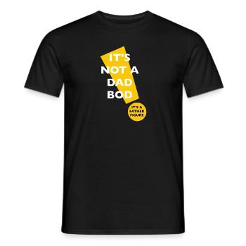 Ce n’est pas un corps de père, c’est une figure paternelle - T-shirt homme - noir - Devant - AI Model Male 178 light (178cm)