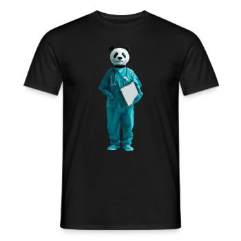 Panda - Männer T-Shirt - Schwarz - Vorne - AI Model Male 178 light (178cm)