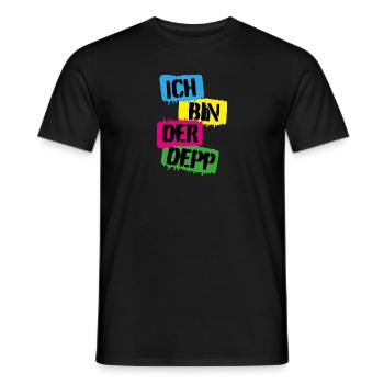 Ich bin der Depp - Männer T-Shirt - Schwarz - Vorne - AI Model Male 178 light (178cm)