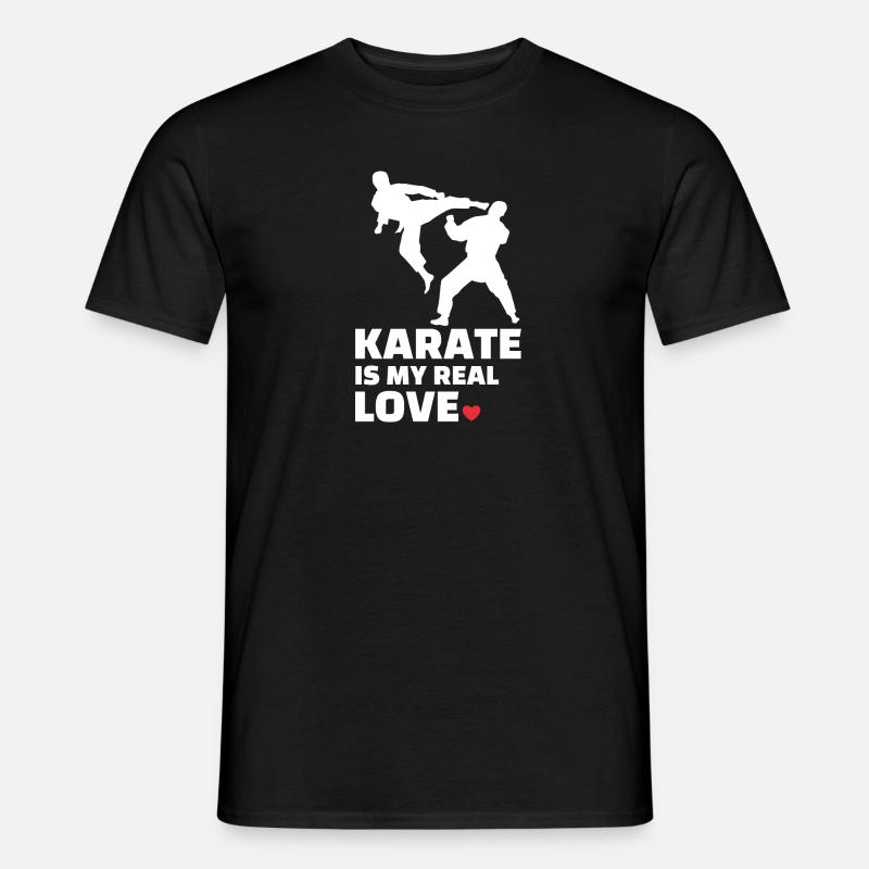 Ich Liebe Karate - Männer T-Shirt - Schwarz