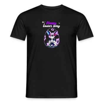 Funny rabbit funny glasses bunny easter day - Men's T-Shirt - black - Front - AI Model Male 178 light (178cm)