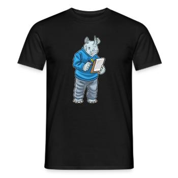 Rhino Sport Teacher School - Men's T-Shirt - black - Front - AI Model Male 178 light (178cm)