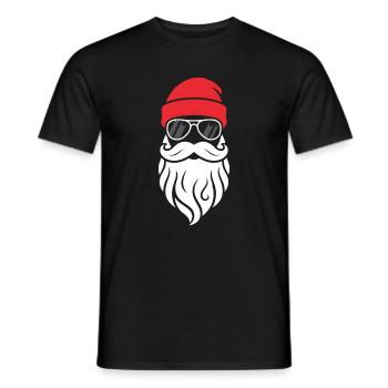 Cool Santa Bart Design Santa Claus Hipster - T-shirt homme - noir - Devant - AI Model Male 178 light (178cm)
