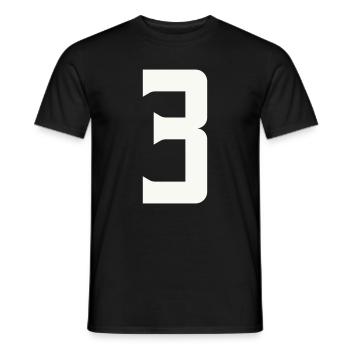 3 - Men's T-Shirt - black - Front - AI Model Male 178 light (178cm)
