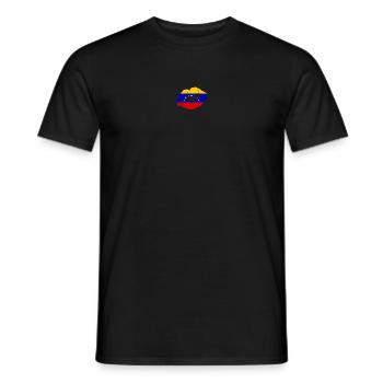 Venezuela Flag Country Native Ancestry Venezuelan - Men's T-Shirt - black - Front - AI Model Male 178 light (178cm)