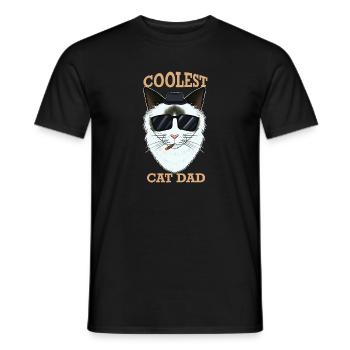 Coolest Cat Dad I Ragdoll Cat Dad I Ragdoll Cat - Männer T-Shirt - Schwarz - Vorne - AI Model Male 178 light (178cm)