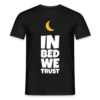 Nous faisons confiance à notre lit - T-shirt homme - noir - Devant - AI Model Male 178 light (178cm)
