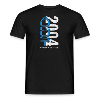 Août 2004 - T-shirt homme - noir - Devant - AI Model Male 178 light (178cm)