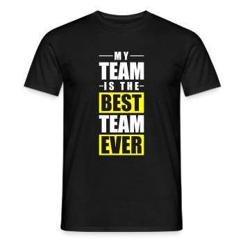 Citation de mon équipe - T-shirt homme - noir - Devant - AI Model Male 178 light (178cm)