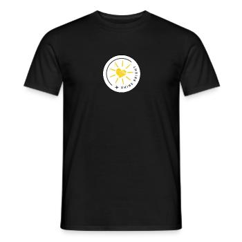 Statement - shine bright - Herz und Sonne - Männer T-Shirt - Schwarz - Vorne - AI Model Male 178 light (178cm)