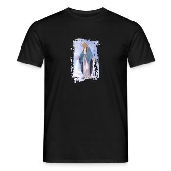 Holly Mary Maria Madonna Mariana Vierge Marie - T-shirt homme - noir - Devant - AI Model Male 178 light (178cm)