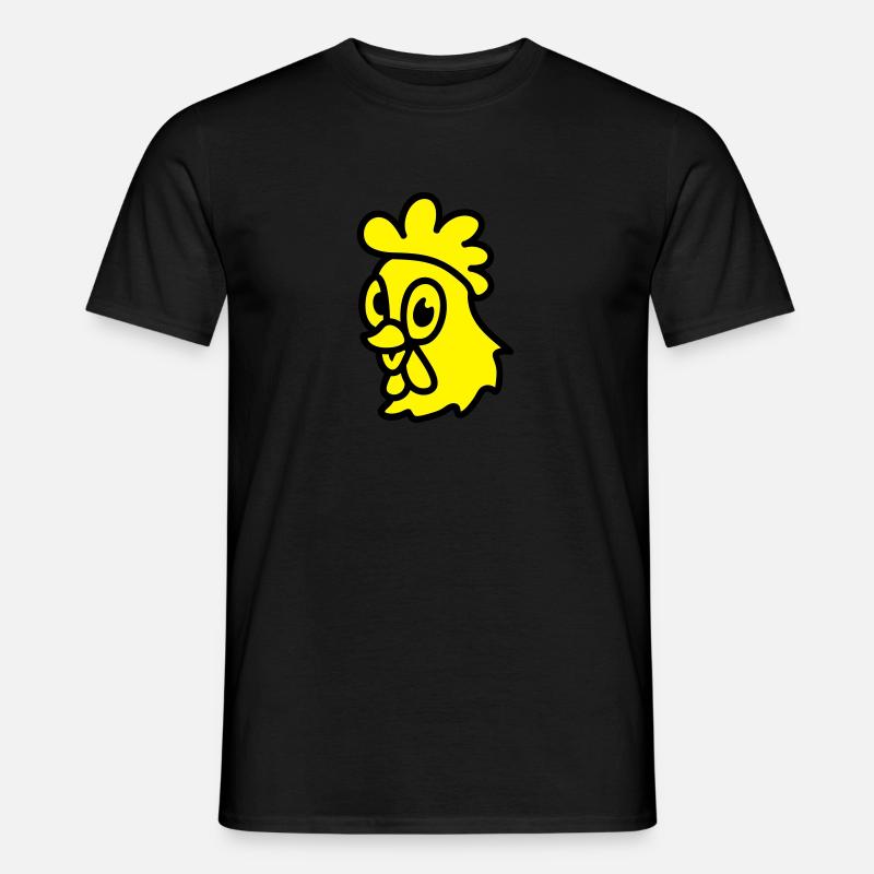 Comic Hahn freut sich - Männer T-Shirt - undefined