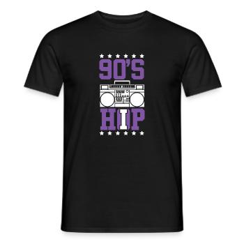 90 ger hip hop breakdance - Männer T-Shirt - Schwarz - Vorne - AI Model Male 178 light (178cm)