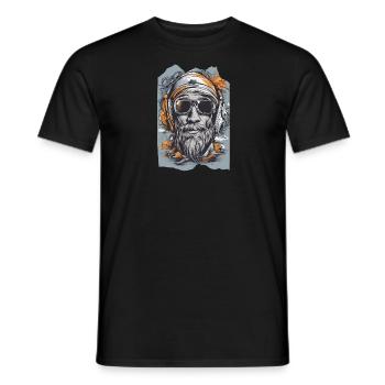 Beats & Beards Fusion Music Lover Sunglasses - Men's T-Shirt - black - Front - AI Model Male 178 light (178cm)