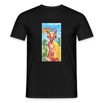 de la Füchs - Männer T-Shirt - Schwarz - Vorne - AI Model Male 178 light (178cm)
