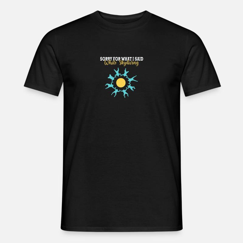 Fallschirm Fallschirmspringen Fallschirmspringer - Männer T-Shirt - Schwarz