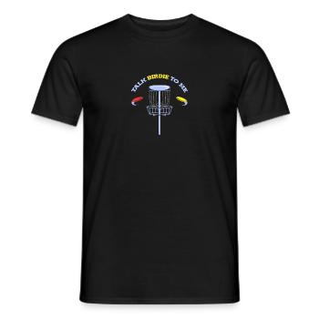 Disc Golf Frisbee - Men's T-Shirt - black - Front - AI Model Male 178 light (178cm)