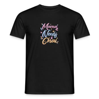 Chai Latte Tee trinken Teetrinker - Männer T-Shirt - Schwarz - Vorne - AI Model Male 178 light (178cm)