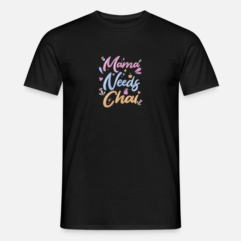 Chai Latte Tee trinken Teetrinker - Männer T-Shirt - Schwarz