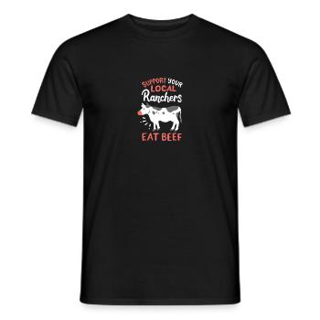 Farmer cattle - Men's T-Shirt - black - Front - AI Model Male 178 light (178cm)