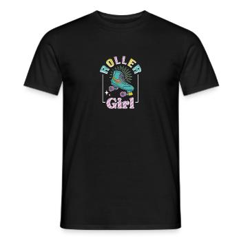 Roller Skating Inline Skating Inline Skates - Men's T-Shirt - black - Front - AI Model Male 178 light (178cm)