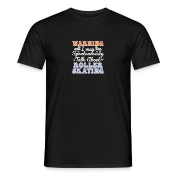 Roller Skating Inline Skating Inline Skates - Männer T-Shirt - Schwarz - Vorne - AI Model Male 178 light (178cm)