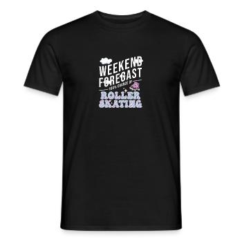 Roller Skating Inline Skating Inline Skates - Men's T-Shirt - black - Front - AI Model Male 178 light (178cm)
