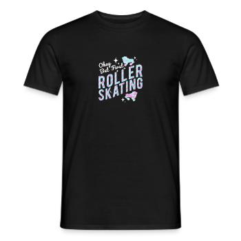 Roller Skating Inline Skating Inline Skates - Männer T-Shirt - Schwarz - Vorne - AI Model Male 178 light (178cm)