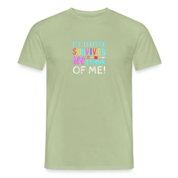 100 Days Of School - Men's T-Shirt - sage - Front - AI Model Male 178 light (178cm)