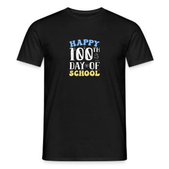 100 Days Of School - Men's T-Shirt - black - Front - AI Model Male 178 light (178cm)