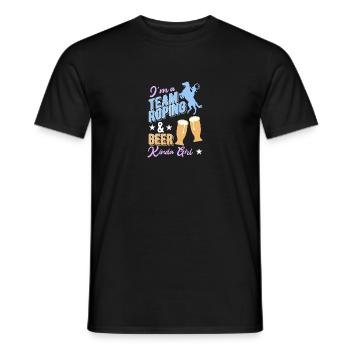 Team Roping - Männer T-Shirt - Schwarz - Vorne - AI Model Male 178 light (178cm)