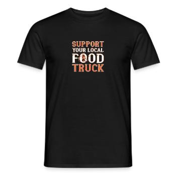 Food Truck Streetfood - T-shirt homme - noir - Devant - AI Model Male 178 light (178cm)