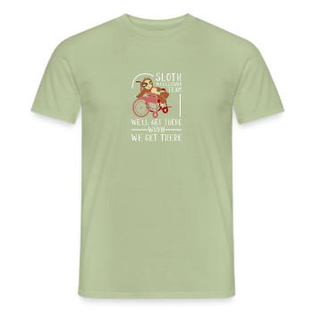 Wheelchair wheelchair access - Men's T-Shirt - sage - Front - AI Model Male 178 light (178cm)