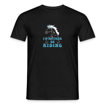 Pferd reiten Reiter Reitsport - Männer T-Shirt - Schwarz - Vorne - AI Model Male 178 light (178cm)