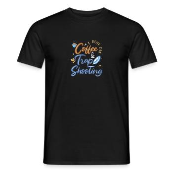 Clay pigeon shooting - Men's T-Shirt - black - Front - AI Model Male 178 light (178cm)