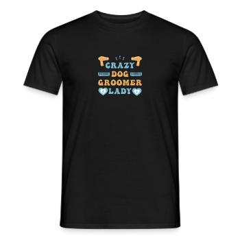 Toiletteur pour chiens Toiletteur pour chien - T-shirt homme - noir - Devant - AI Model Male 178 light (178cm)