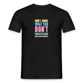 Santé mentale Mentale Gesundheit - T-shirt homme - noir - Devant - AI Model Male 178 light (178cm)