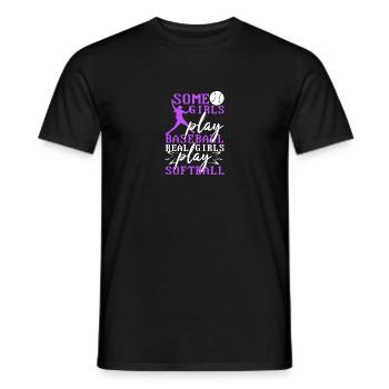 Softball - T-shirt homme - noir - Devant - AI Model Male 178 light (178cm)