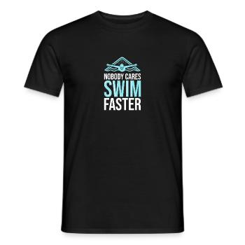 Schwimmen Schwimmer - Männer T-Shirt - Schwarz - Vorne - AI Model Male 178 light (178cm)