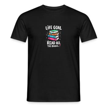 Read all books - Men's T-Shirt - black - Front - AI Model Male 178 light (178cm)