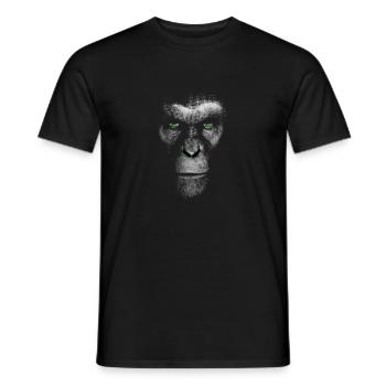AAP green eyes - Men's T-Shirt - black - Front - AI Model Male 178 light (178cm)