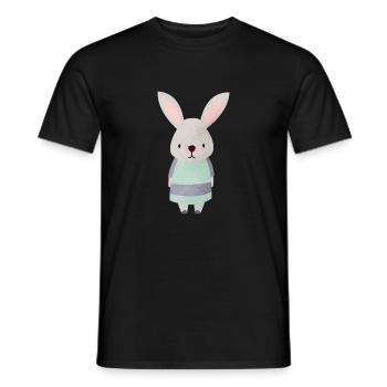 Hare spoon - Men's T-Shirt - black - Front - AI Model Male 178 light (178cm)
