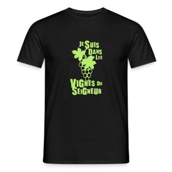 dans les vignes du seigneur expression - T-shirt homme - noir - Devant - AI Model Male 178 light (178cm)